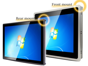 Monitor industriali montabili anteriormente e posteriormente